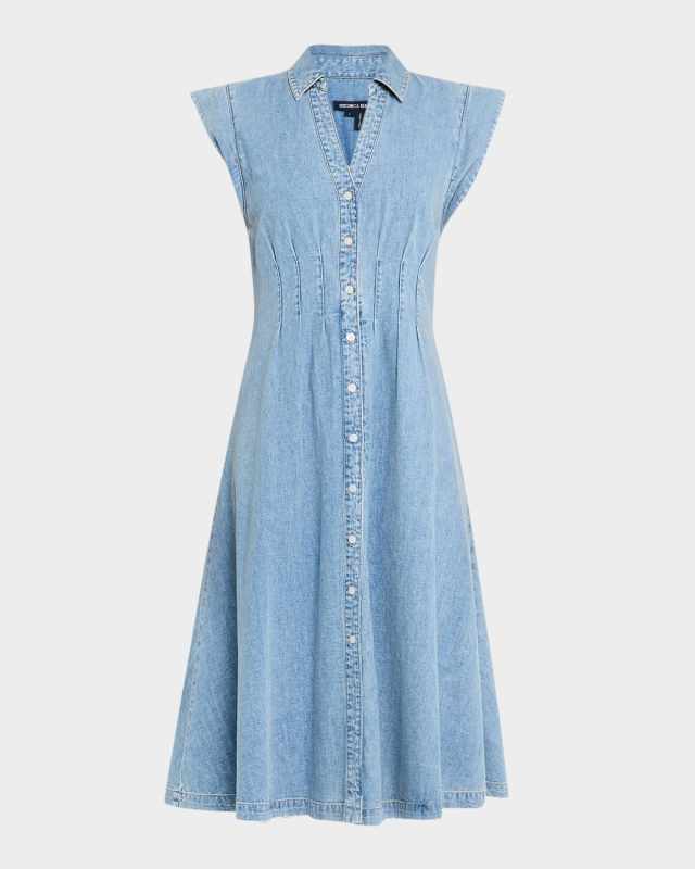 Ruben Button-Front Midi Dress